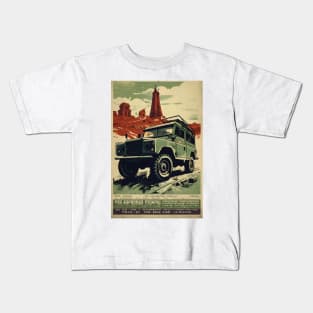 4x4 in the Mountains Soviet Design Kids T-Shirt